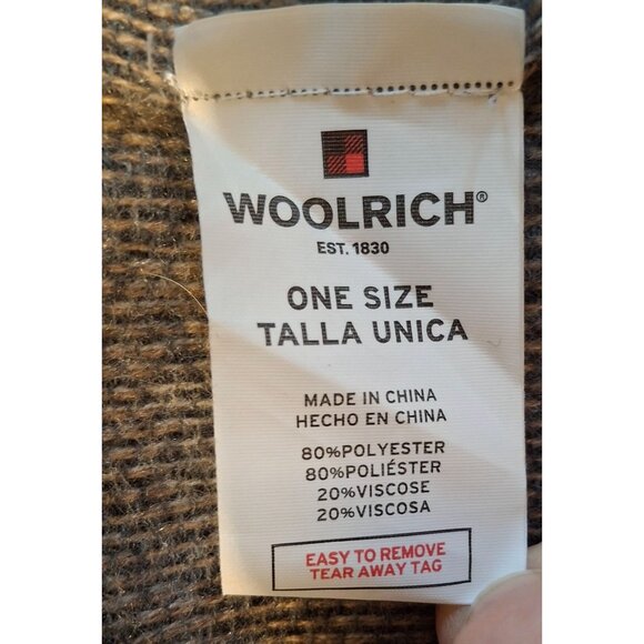 Woolrich Womens One Size Animal Print Shawl Wrap Poncho With Fringe Hem Polyeste - Picture 5 of 7